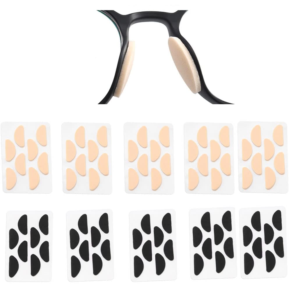 40 Pairs Eyeglass Nose Pads Soft Foam D Shape Anti Slip Nose Pads Adhesive Eye Glasses Replacements Nose Pad for Glasses Bridge for Glasses Eyeglasses Sunglasses Spectacles(Y02-40)