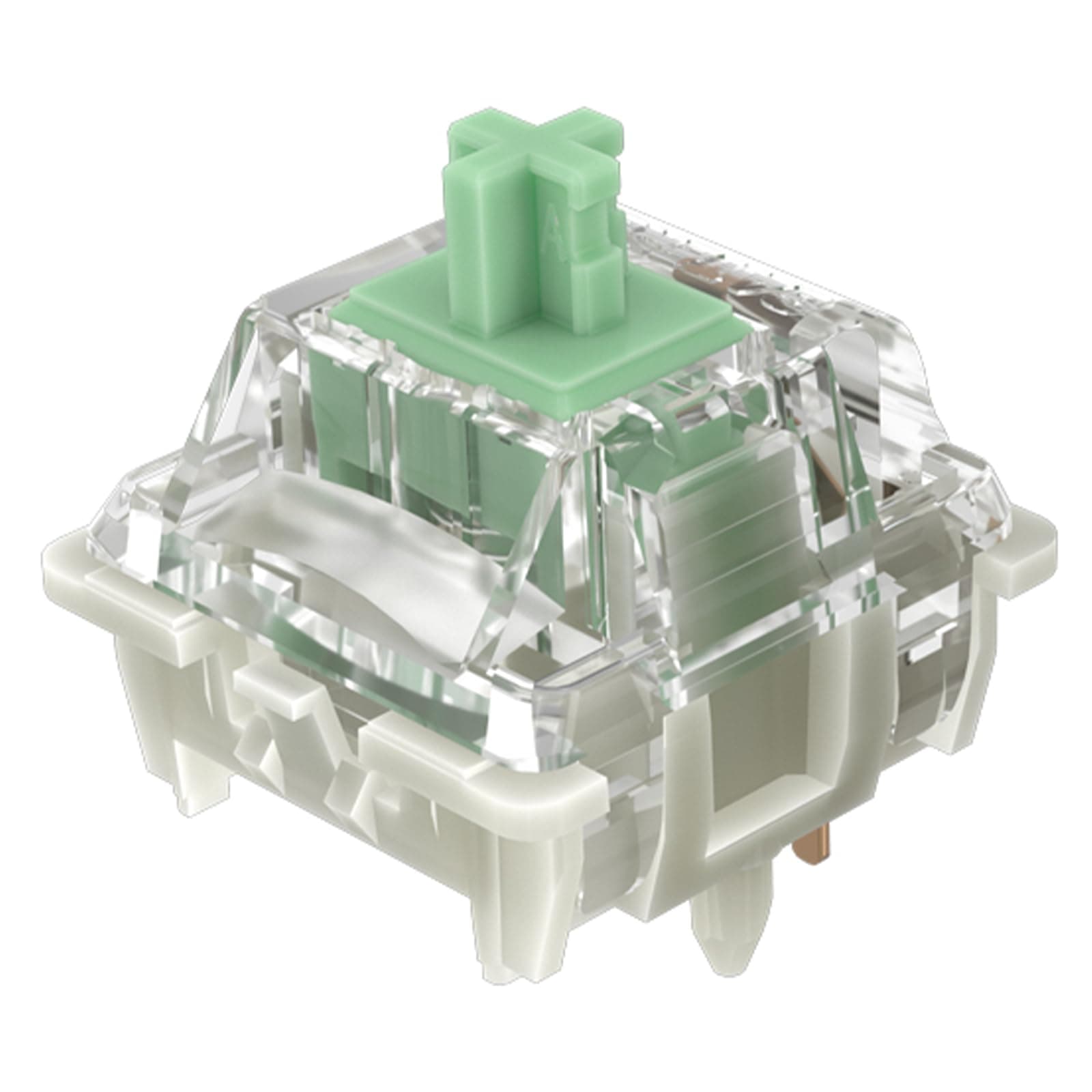 GATERON Baby Kangaroo 2.0 Keyboard Switches, Heavy Tactile RGB LED 5 Pin Green 22mm Dual-Stage Spring Factory Pre-lubed 59gf Key Switches for MX Mechanical Keyboard(35PCS)