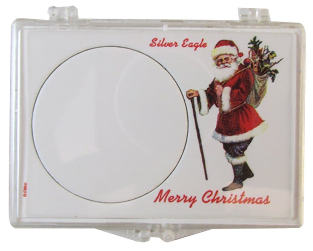 ASE Merry Christmas Santa Snap Lock 2x3 Coin Holder 3 Pack