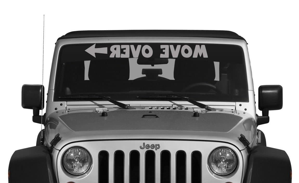 Move Over ➤ Windshield Decal (Silver)