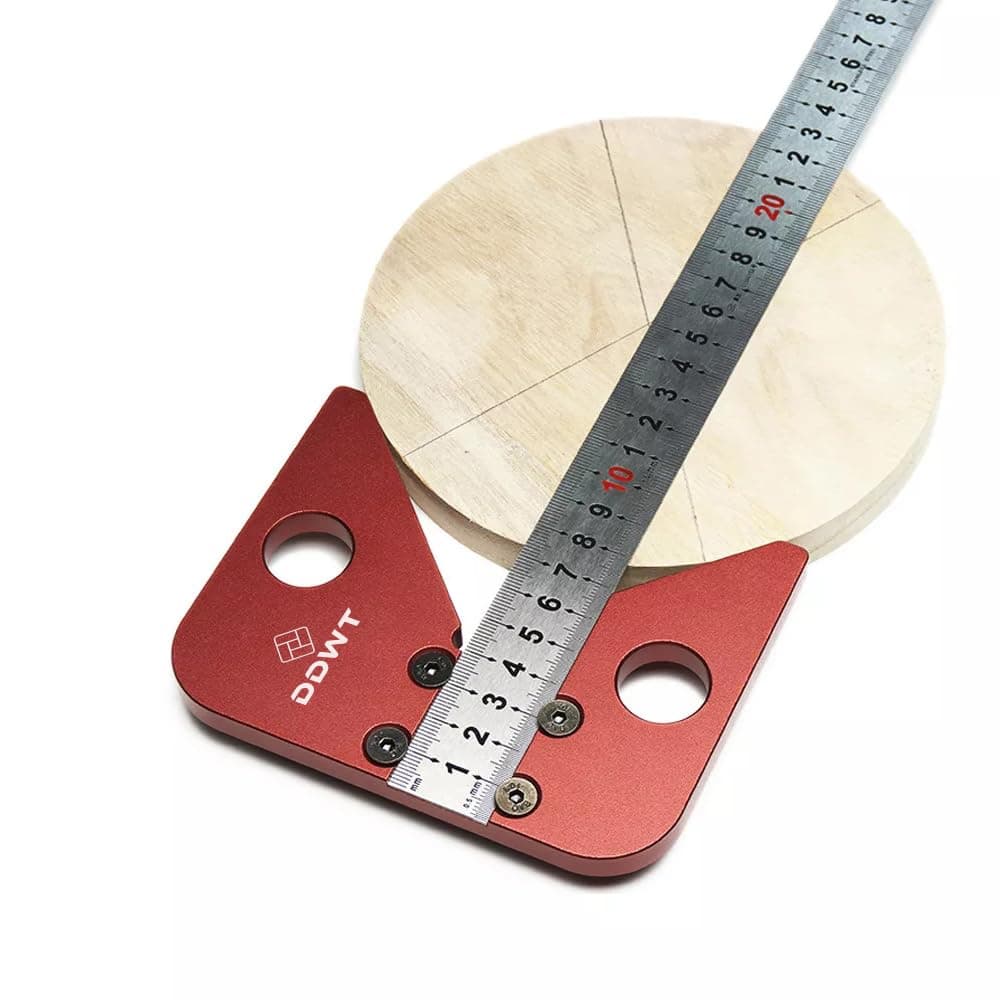 DDWT Center Finder Line Gauge Square Center Scribe Carpenter Woodworking Ruler 45 Degrees Angle Line Caliber Marking Ruler Wood Measuring Scribe Tool