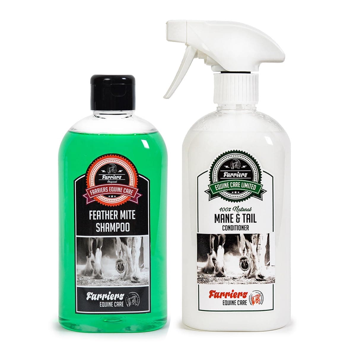 Farriers Equine Care Feather Mite Shampoo with Mane and Tail Conditioner Twin Pack