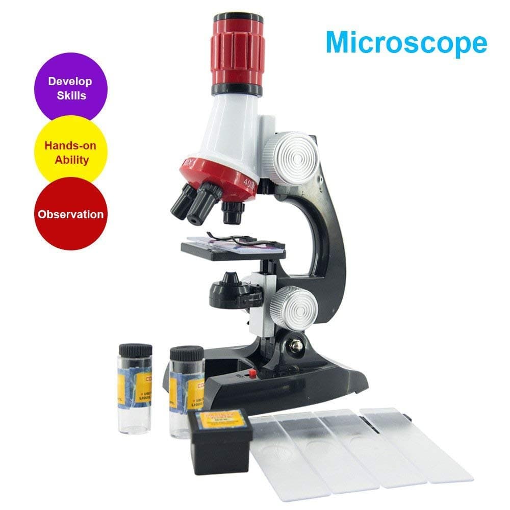Microscope for Student Beginner with LED Magnification,Includes Accessory Set