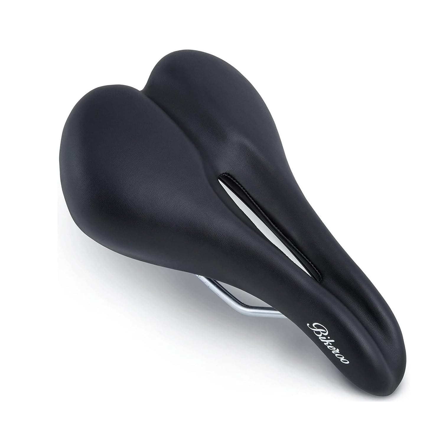 Bikeroo Narrow Nose Road Bike Saddle - Chafe Rub Reduction for Comfort, Flexibility for Street Riding Commuting Stationary Bike Exercise