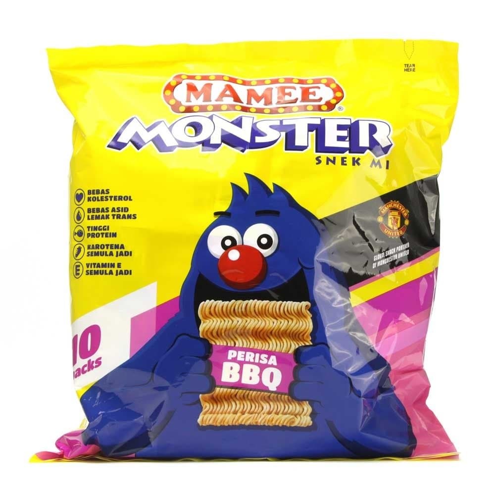 Mamee Monster Family Pack Snack Noodles 56 Packs x 25g (BBQ)