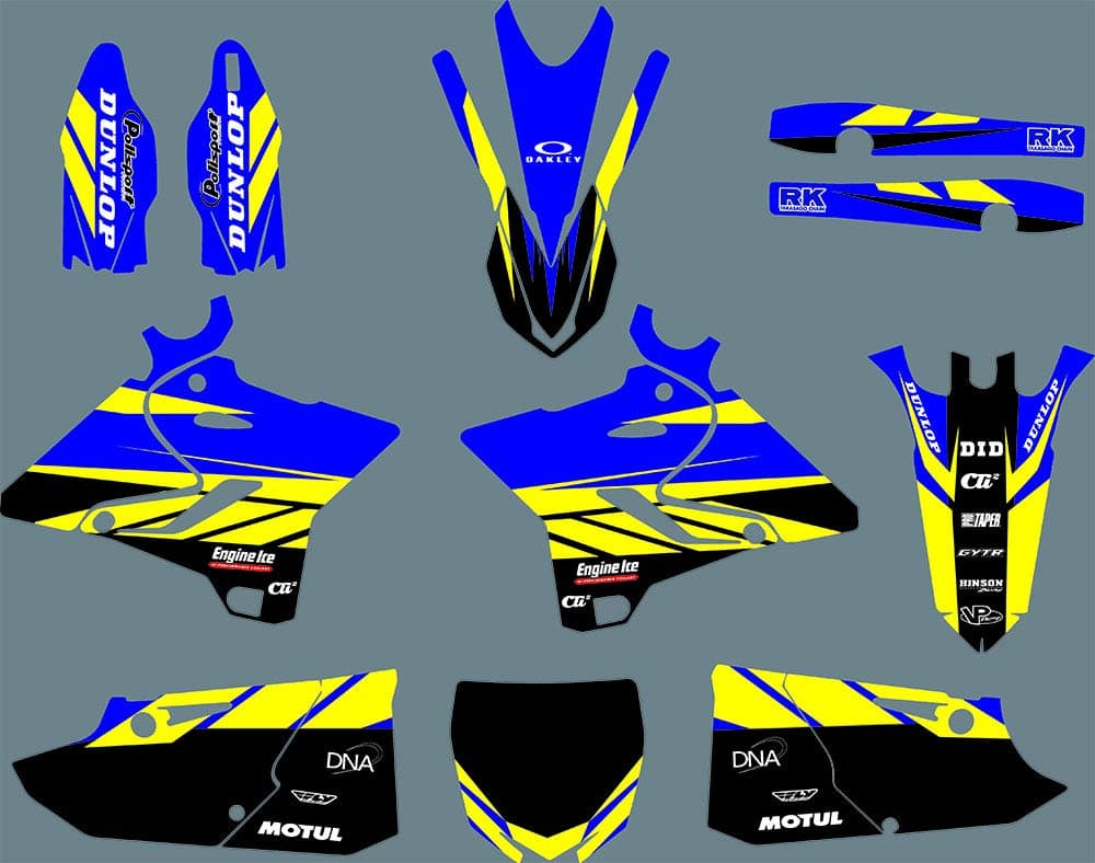 DST0627 3M Sticker Motorcross Graphic Motorcycle Decals Stickers Kit Graphics set for Yamaha YZ125/YZ250/X 2015 2016 2017 2018 2019