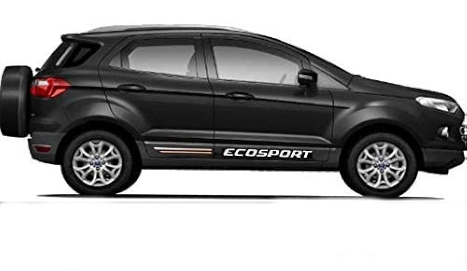 S2S® 3D Acrylic Silver Letter Badge for ECOSPORT Lettering Badge for Car Both Side Doors (Silver-Pack of 1)