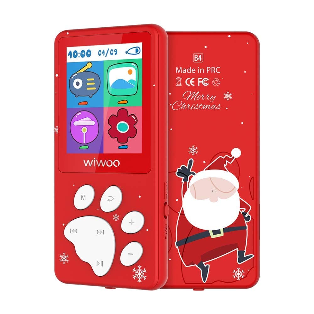 Xmas MP3 Player for kids, 8GB Digital Music Player - Buit-in Puzzle Game, Hearing Protection, Christmas Special Version