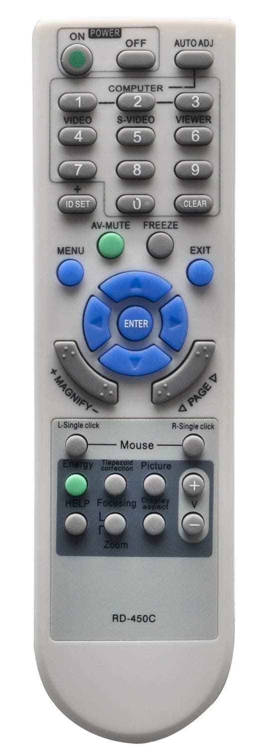 VINABTY RD-450C Replace Remote For NEC Projector LT150Z LT170 LT180 LT220 LT240 LT280 LT30 LT37 LT375 M260WS+ M260X M260XS M271XG M300WS M300X M300XC NP64 NP700 V300X VT49 VT490 VT491 VT495 VT57 VT660