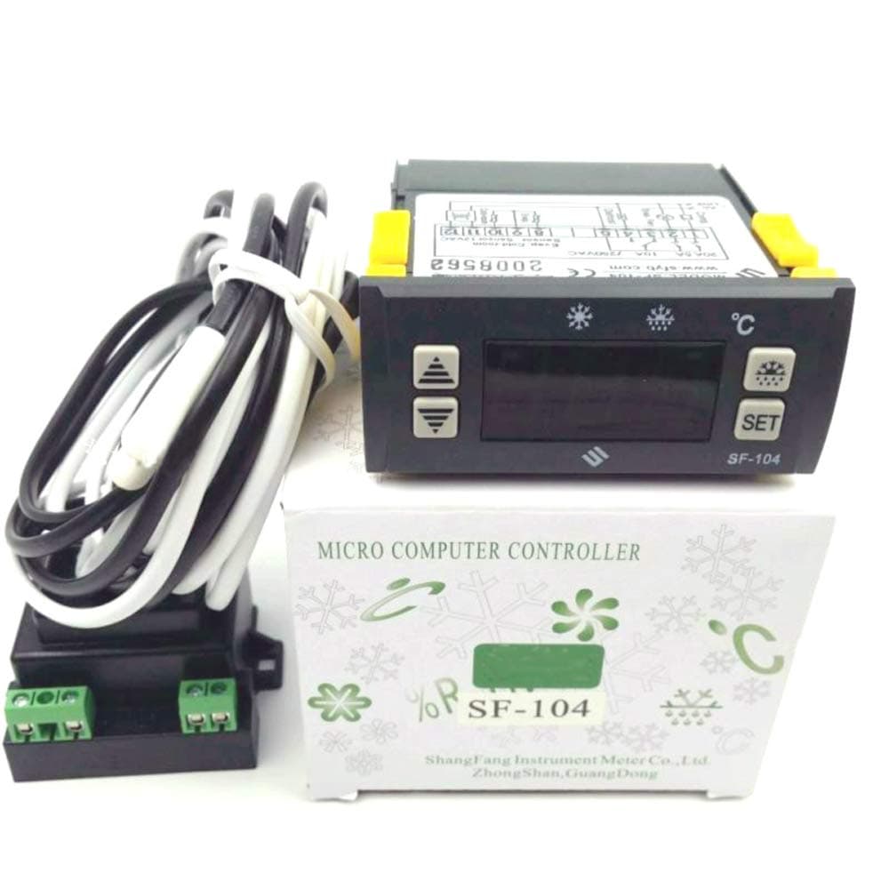 MXBAOHENG Thermostat Temperature Controller SF-104 Digital Display Temperature Regulator 110V Evaporator Fan Controller Defrost Heating Wire Controller