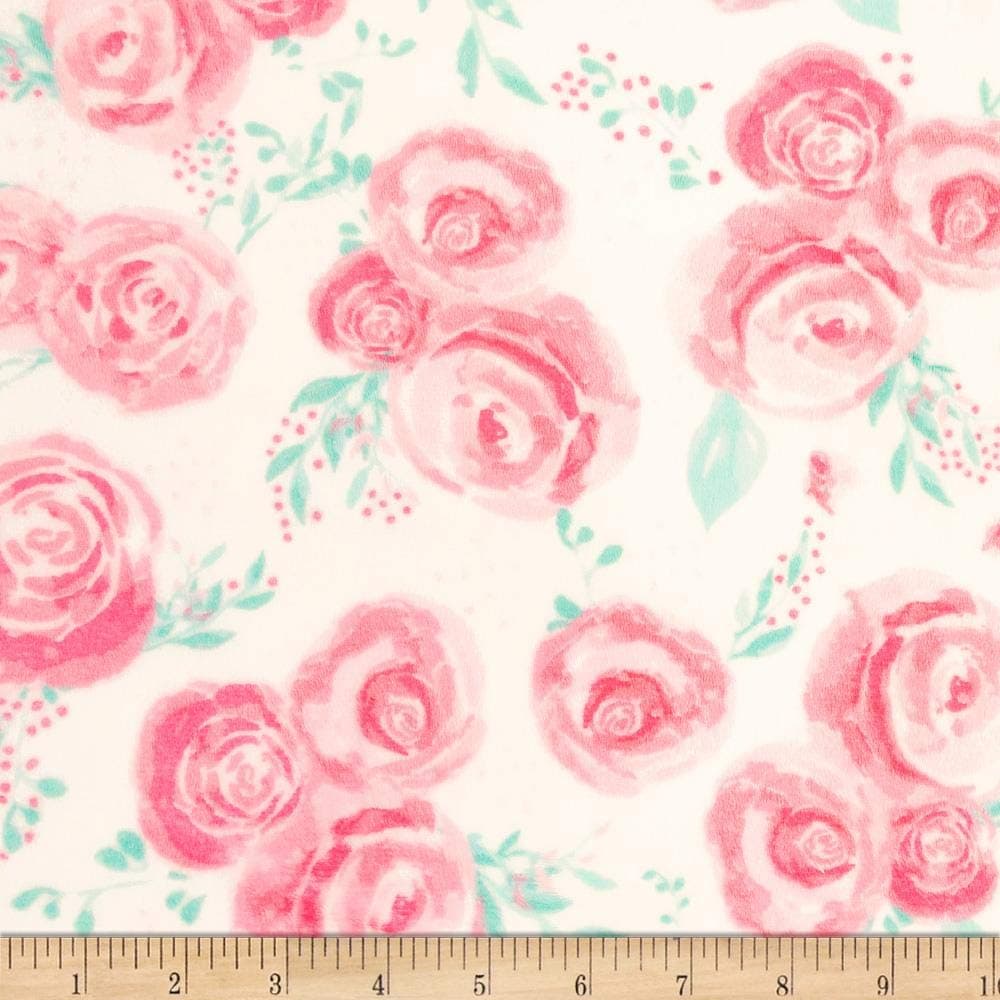 Shannon Studio Minky Cuddle Rosie Blush, Fabric by the Yard