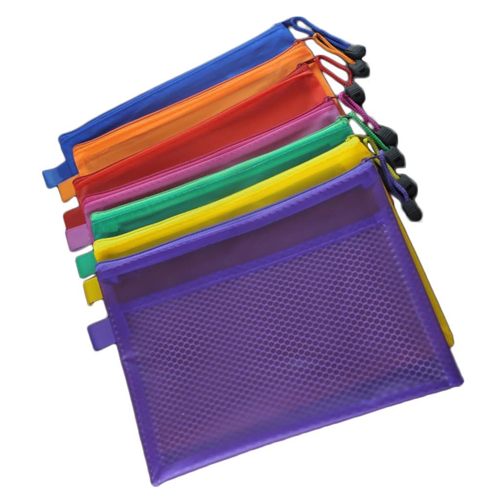 Namgiy A4 Plus Zip Bag File Document Bag Mesh File Pouch Storage Paper File Holder with Zipper Stationery Pouch 34 * 24CM