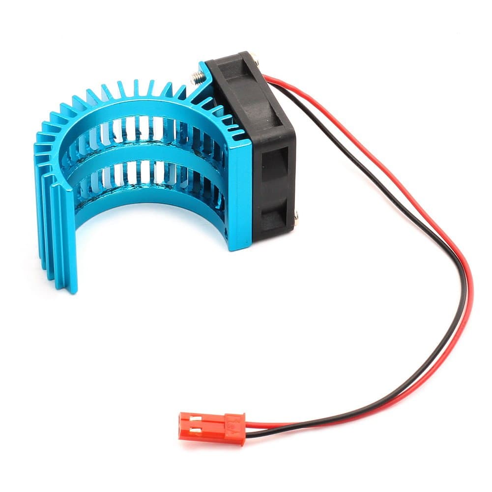 N10026 Aluminum Alloy Motor Heatsink w/ Fan for RC 540 / 550 Motor - blue