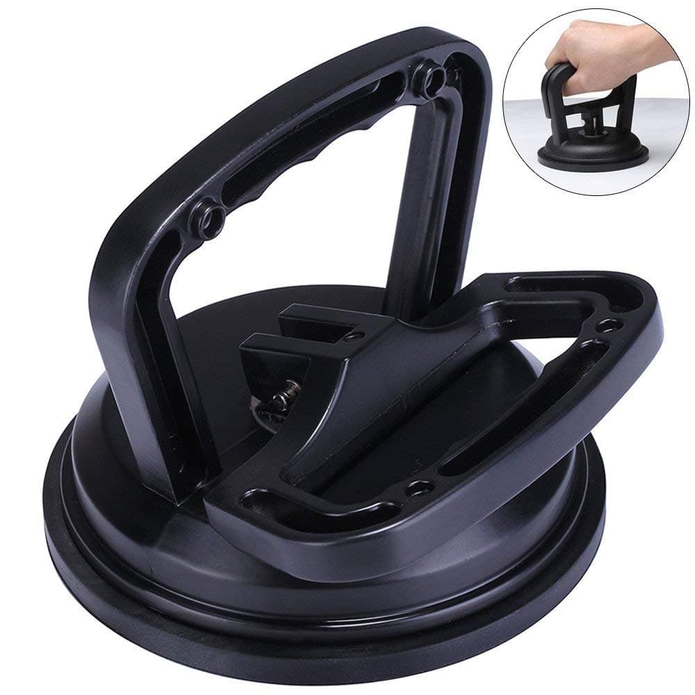 EEIEER Suction Lifter Glass Suction Cup in Black/Rubber Vacuum Cleaner, Car Dent Repair Puller Diameter 118 mm One-Handed Suction Cup for Glass, Tiles, Windscreens