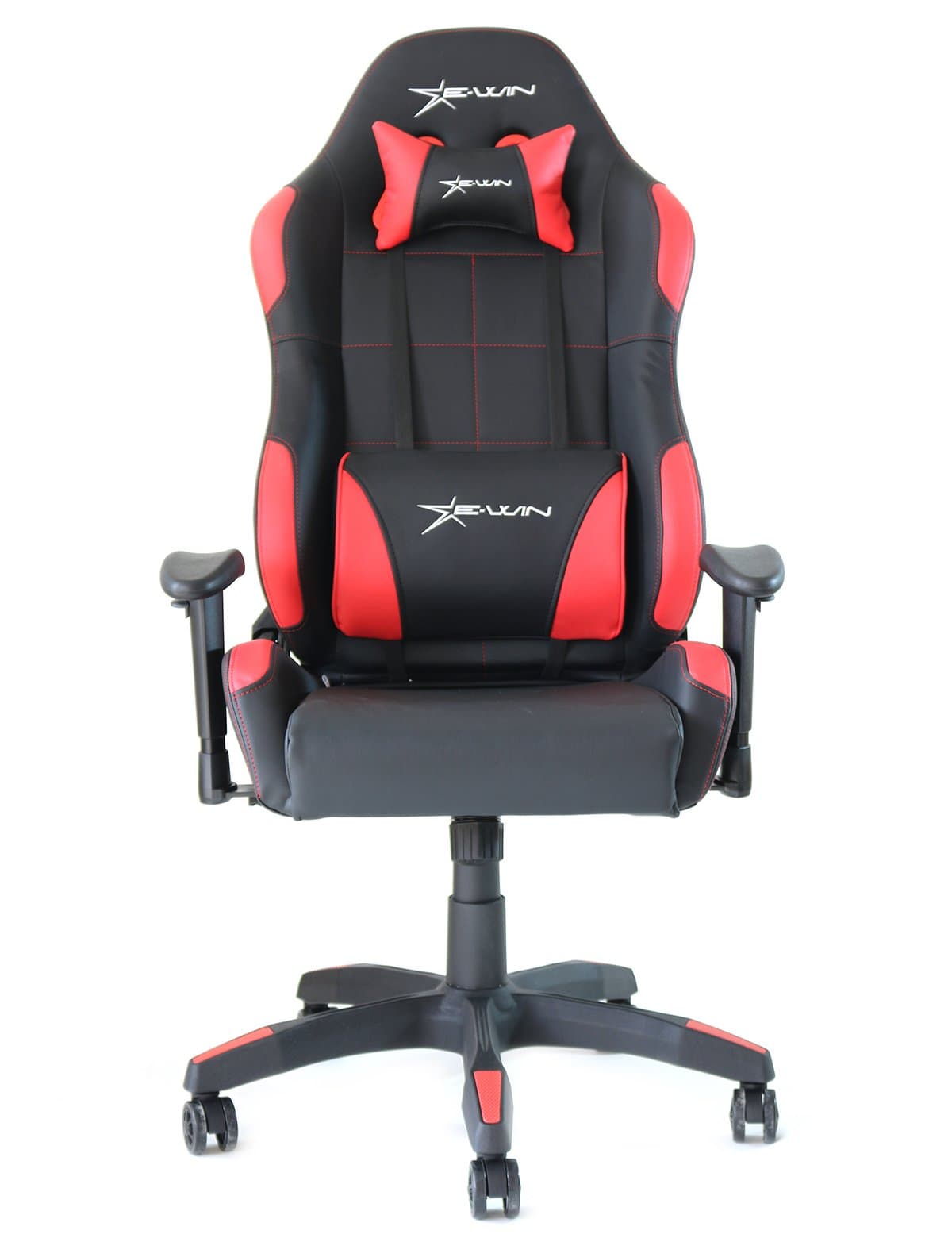 EWin Calling Series CLD Ergonomic Office Computer Gaming Chair with Pillows (Black Red)