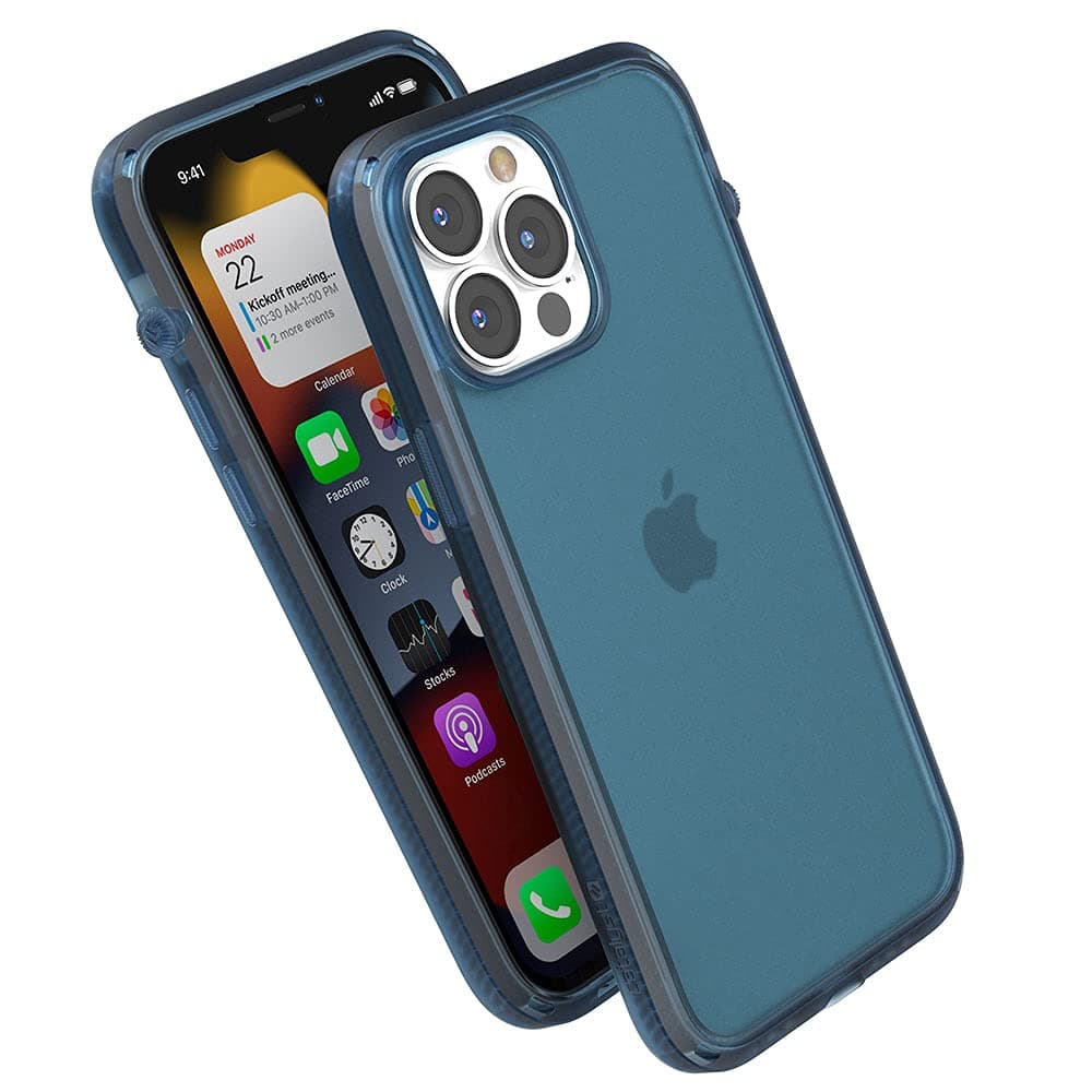 Catalyst iPhone 13 Pro Max Case Influence Series Slim Case, Finger-Print Safe Cases, Drop Proof Phone, with Lanyard (Pacific Blue)