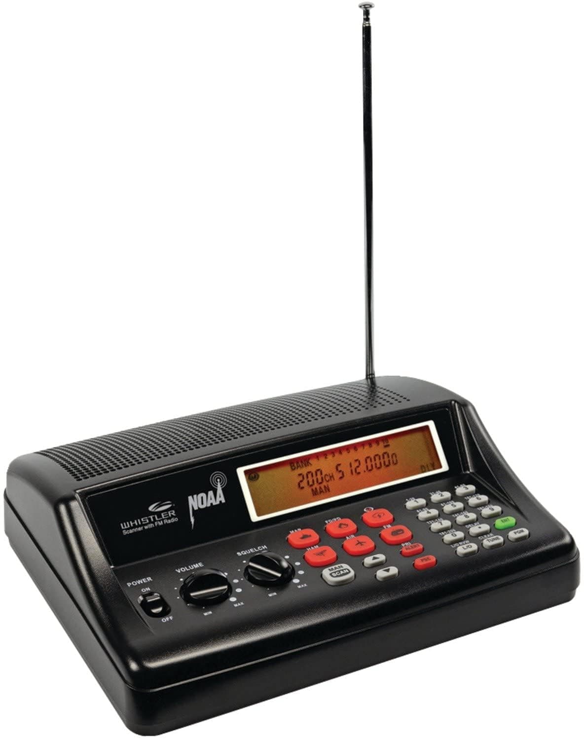 Whistler WS1025 Analog Desktop Scanner – Programmable Police/Fire/Weather Rad...