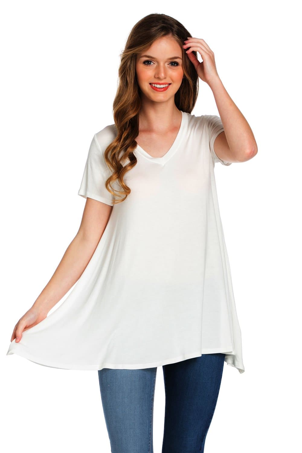 Frumos Womens Lightweight Modal Comfy Tunic Top Made in USA