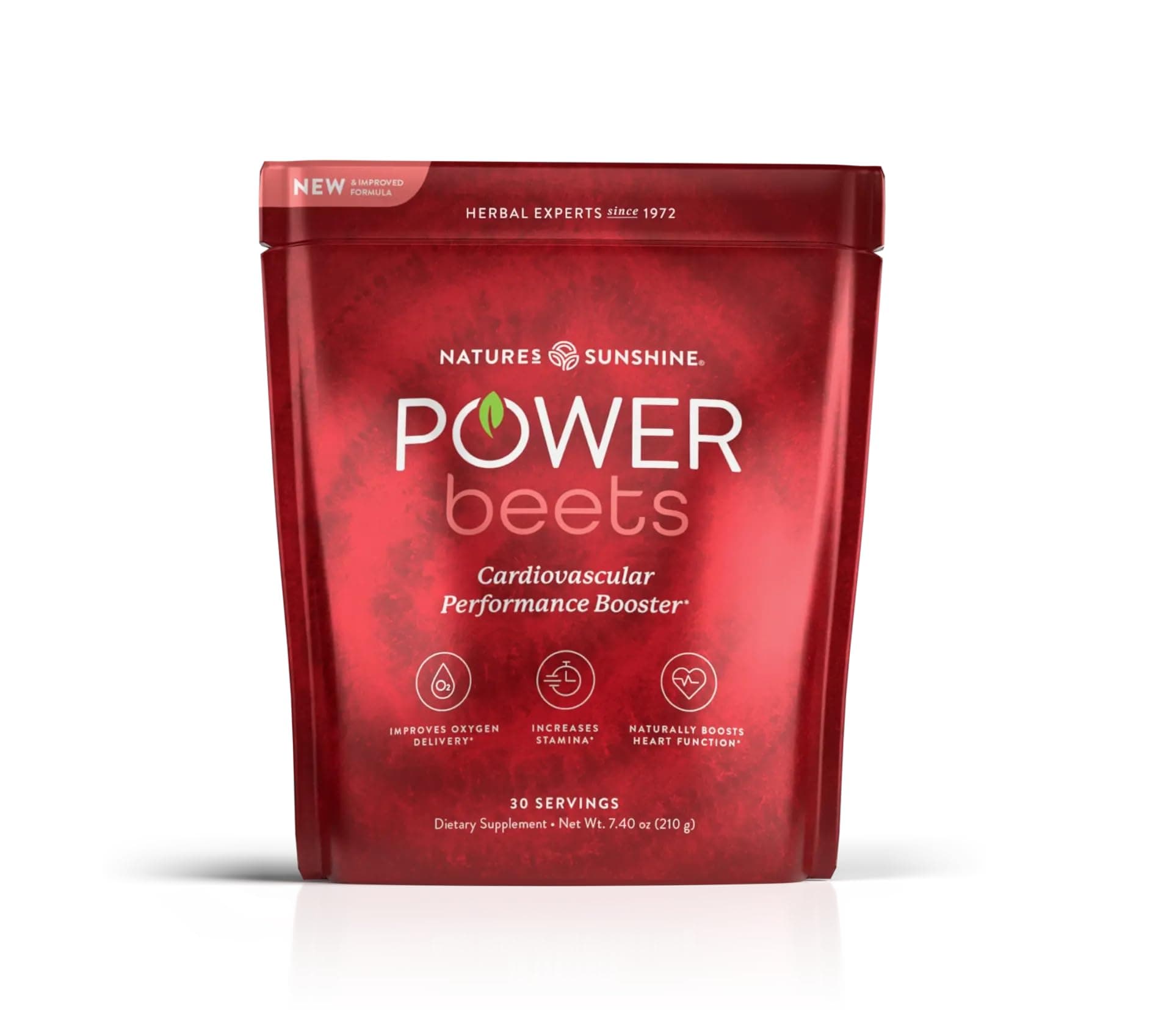 Nature's Sunshine Power Beets – Patented Nutrient Blend of Beet Root Powder and Nutrients to Promote Performance, Mental Clarity, & Vitality – Non-GMO, Soy & Gluten Free – Power Pouch