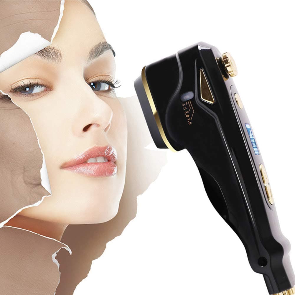 Mini 3 in 1 HIFU Anti Aging Face Lifting Device, Household Facial Care Beauty Machine for Home Use Skin Rejuvenation, Neck Wrinkle Removal, Whitening, Skin Tightening Device