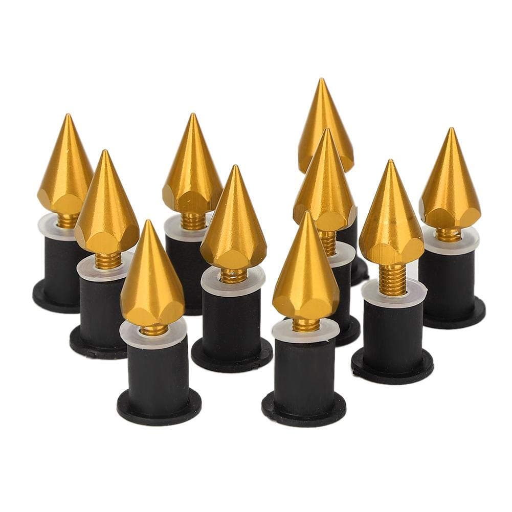 AkozonWindshield Wind Screen Spike M5 Screws Nuts Motorcycle Modification Accessories(Gold)