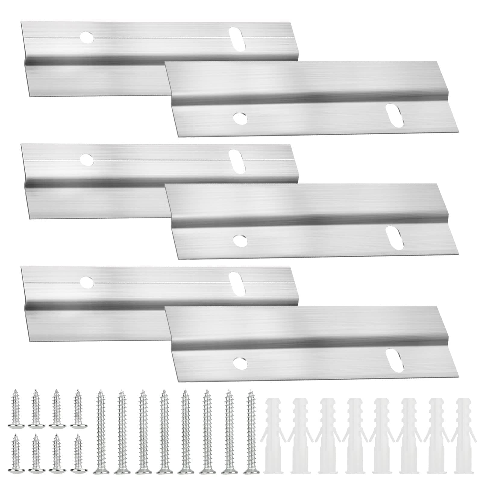 LinkstyleZ Clamps for Hanging, Pack of 6 Heavy Duty Suspension System, French Rails Picture Hangers, Interlocking Photo Frame Hooks for Pictures and Mirrors, Artwork, Frames (10 cm)