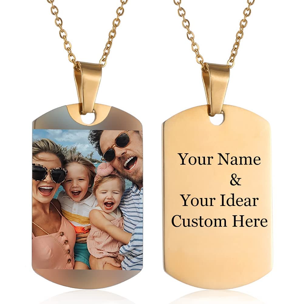 Personalized Heart Picture Necklace for Women Heart Pendant Photo Necklace Customized Engraved Picture Necklace Gift