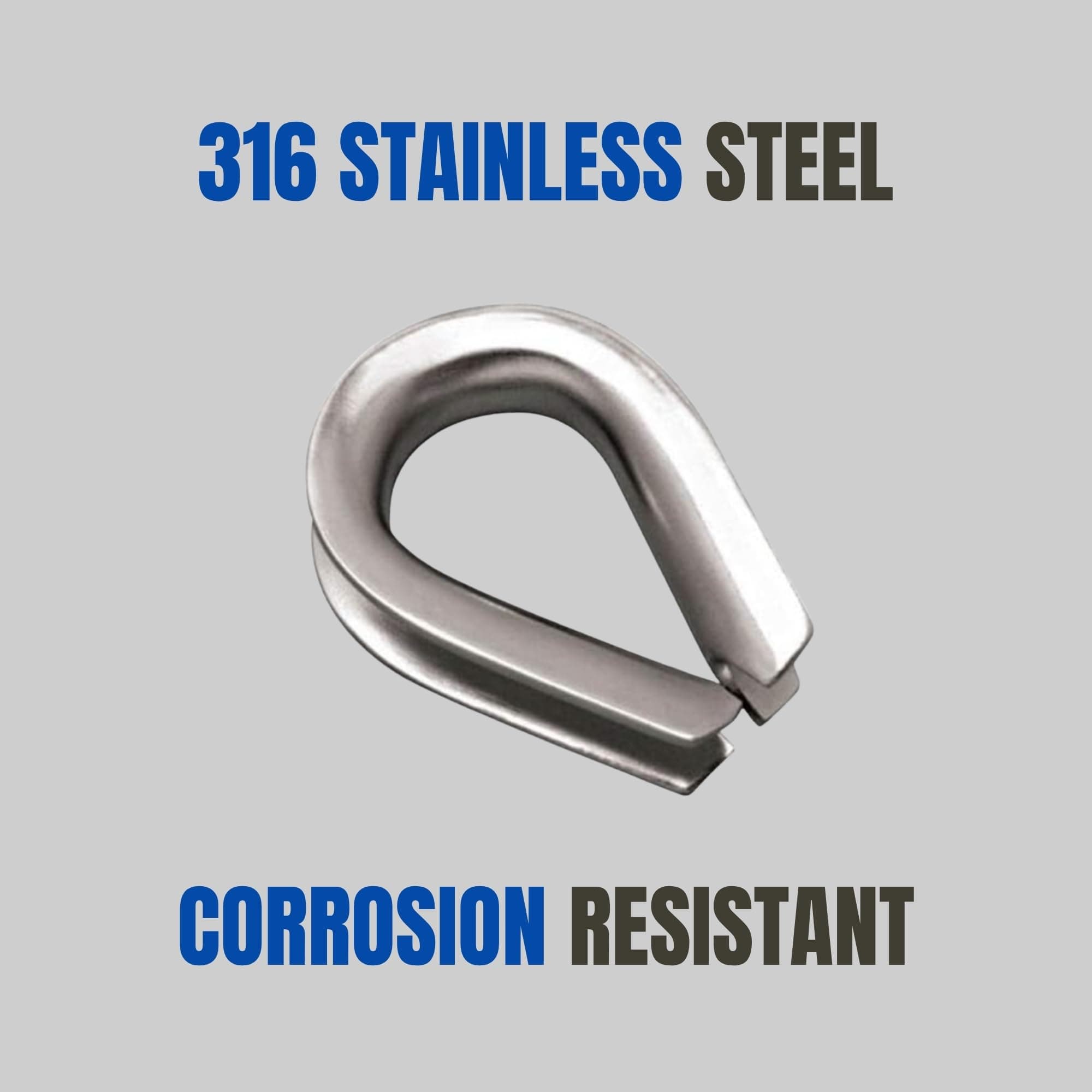 MarineNow 316 Stainless Steel Rope Thimble – Marine Grade, Corrosion Resistant – Prevents Rope Wear/Chafing – Choose Size (5/16", 3/8", 1/2", 5/8", 3/4", 7/8", 1") & Pack (1, 2, 5, or 10)
