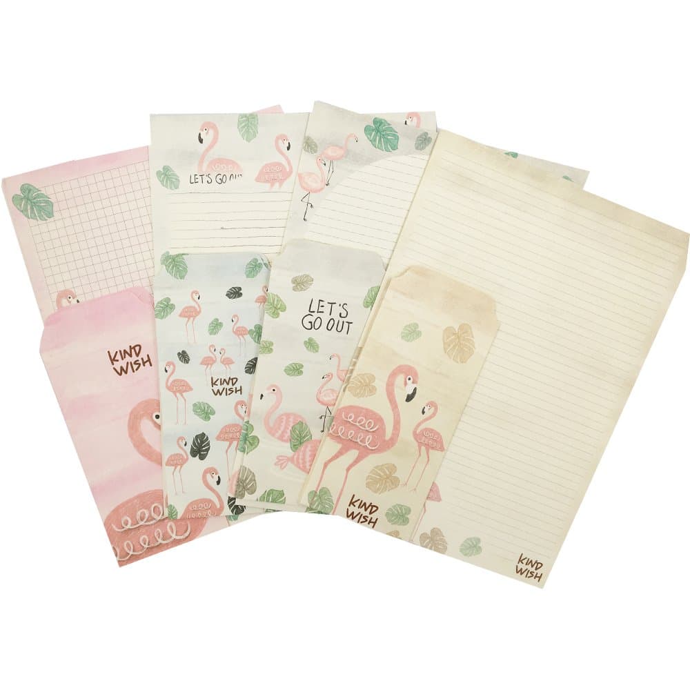 QingLanJian 20 Cute Bird Writing Paper Letter With 12 Envelopes,Stationary Paper and Envelopes Set