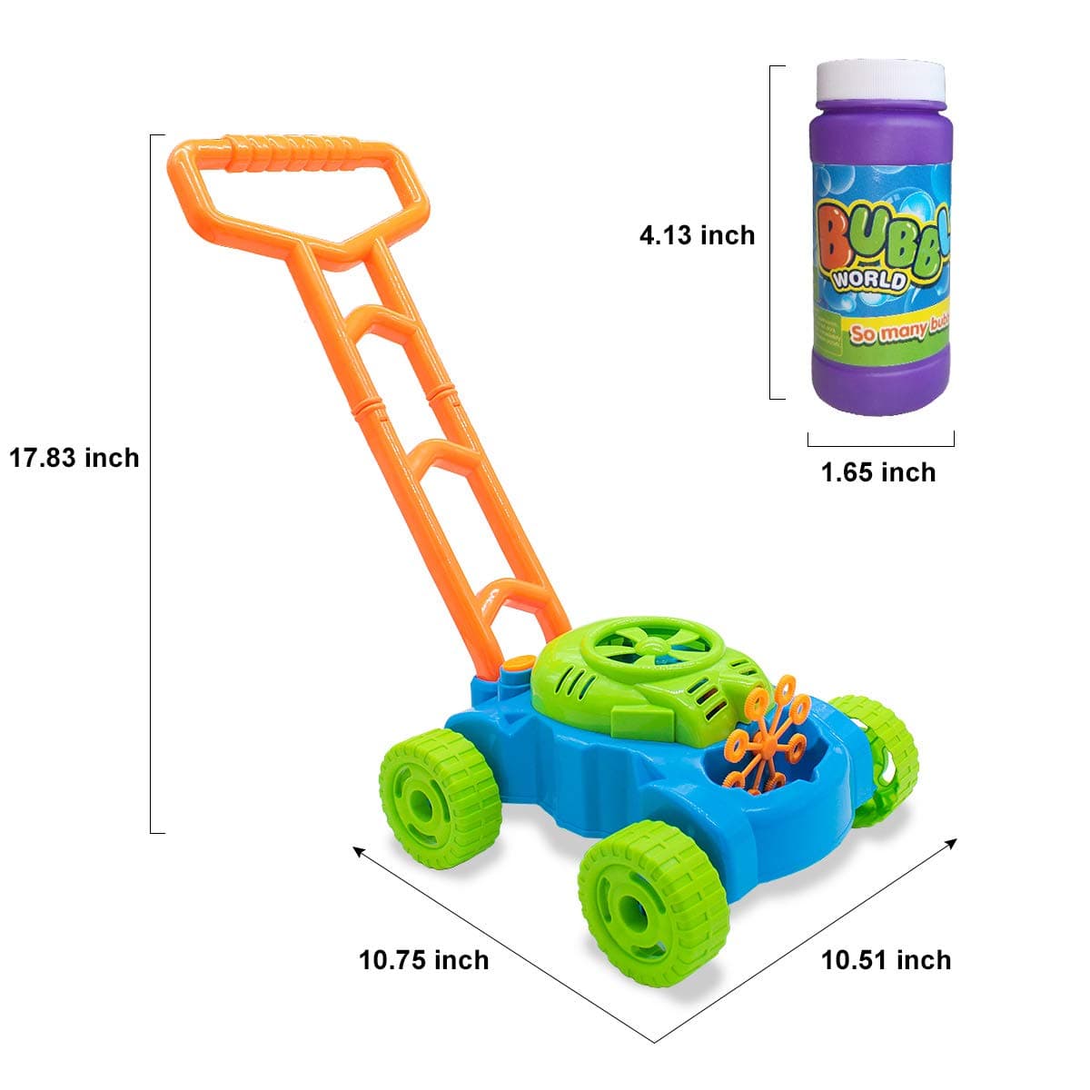 Lydaz Bubble Mower For Toddlers, Kids Blower Machine Lawn Games, Outdoor PUSh Toys, Christmas Birthday Toys Gifts Preschool Baby Boys Girls