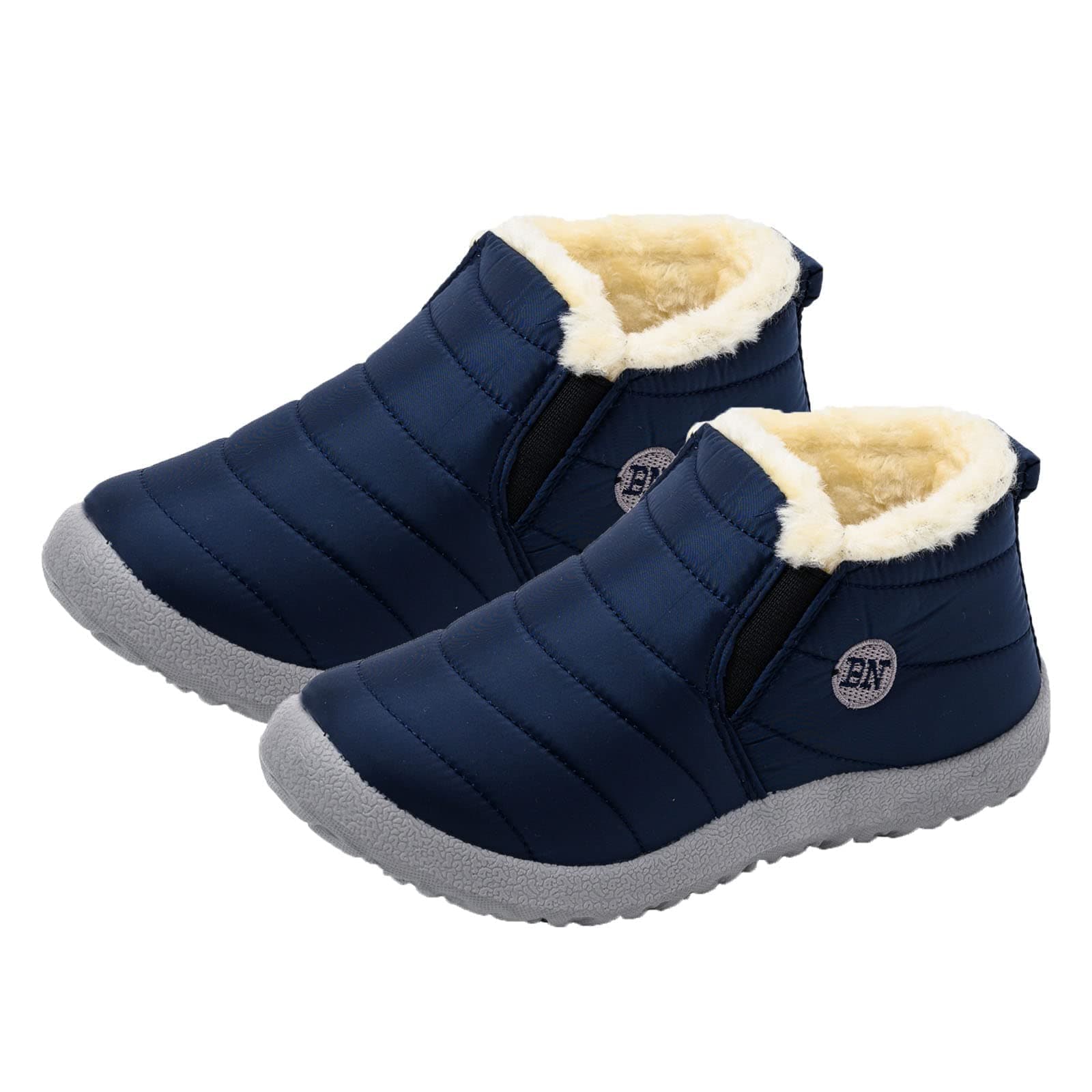 Locco Banana Winter Boots, Snow Ankle Boots Warm Fur Lined Slip on Waterproof