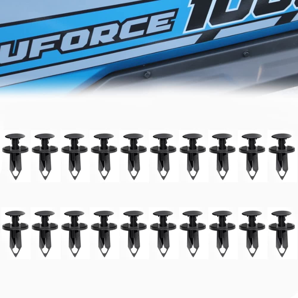 9060-040310 Plastic Rivets Push Pins Compatible with CFMOTO Uforce Zforce Cforce UTV ATV Plastic Hood Fender Clips Body Rivets (20 Pack)