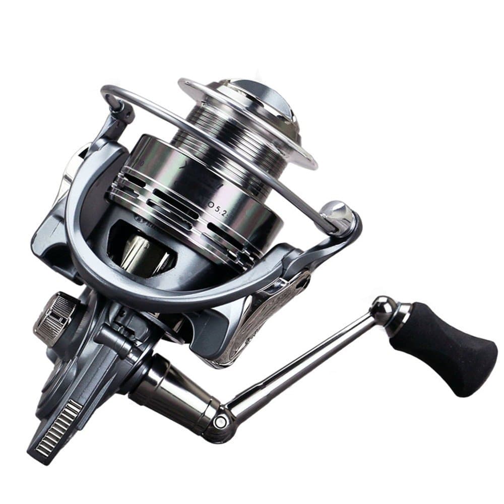 yugan Carbon alloy main reel fishing reel without gap metal rocker arm EVA grip left and right interchange 13+1 axis (Size : Gc7000)