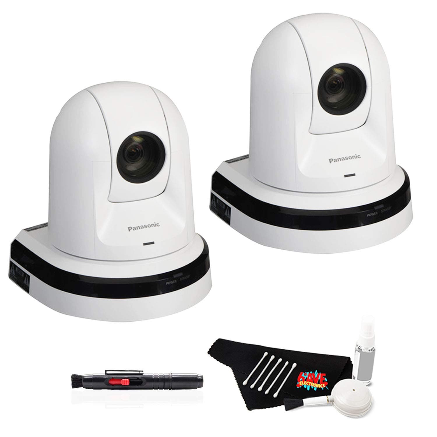 AW-HE40HW PTZ Professional Video Camera with HDMI Output (White) (AW-HE40HWPJ9) - Professional Bundle with 2 Point Tilt Zoom Cameras