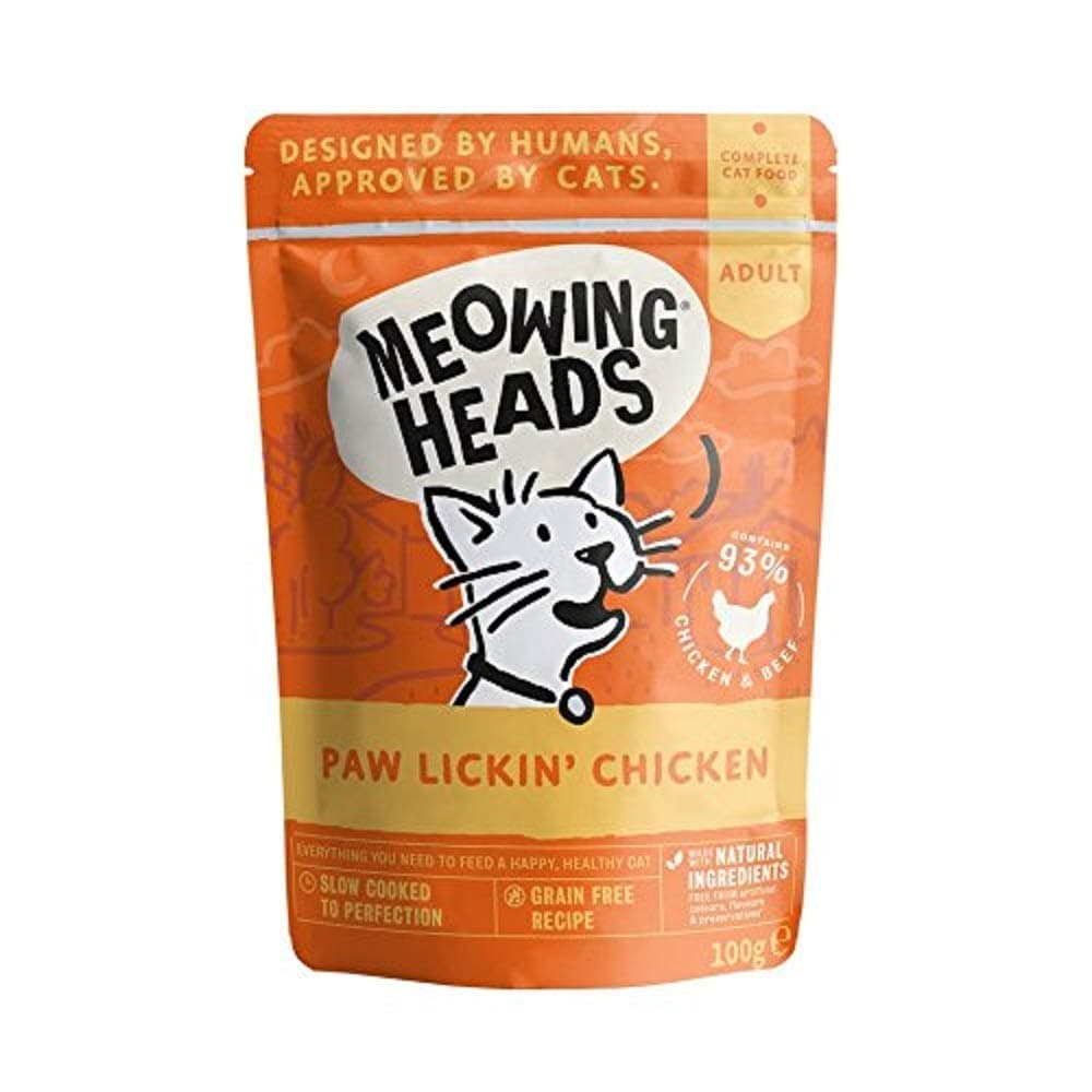 Myaoing Heads Cat Food, Wet Pouch, Pouch, Ricken, Chicken, 3.5 oz (100 g) x 10 Bags