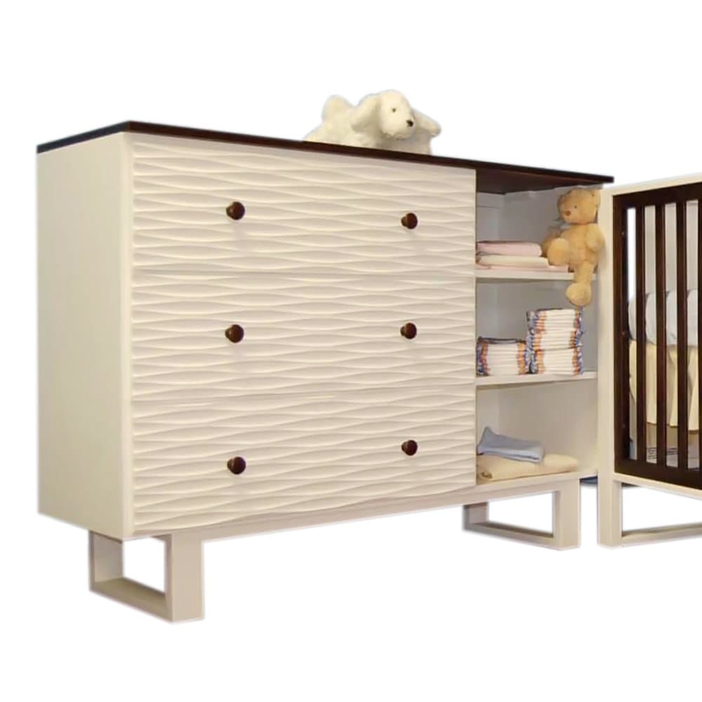 Eden Baby Moderno Collection Dresser, White/Espresso
