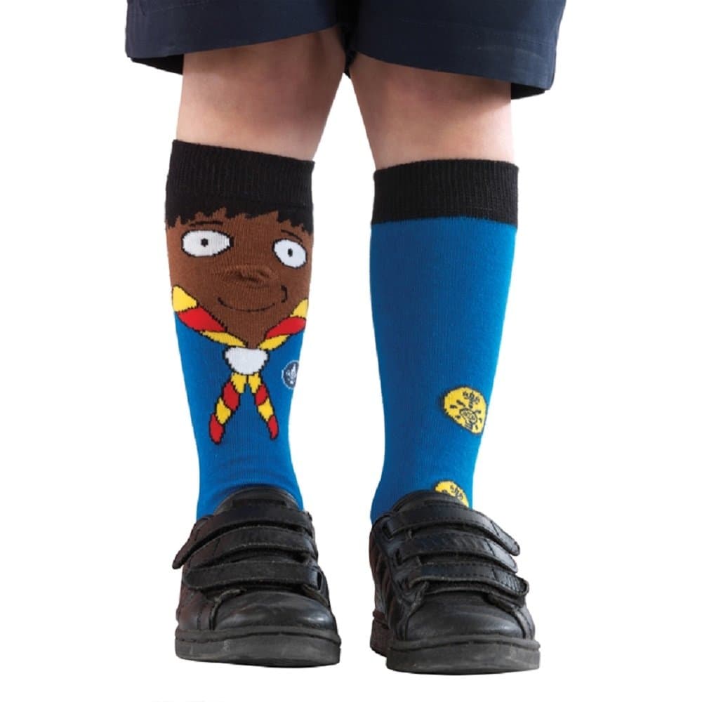 Beaver Scout Oddie Socks (Junior Size 1-4) - Great Beaver Gift!