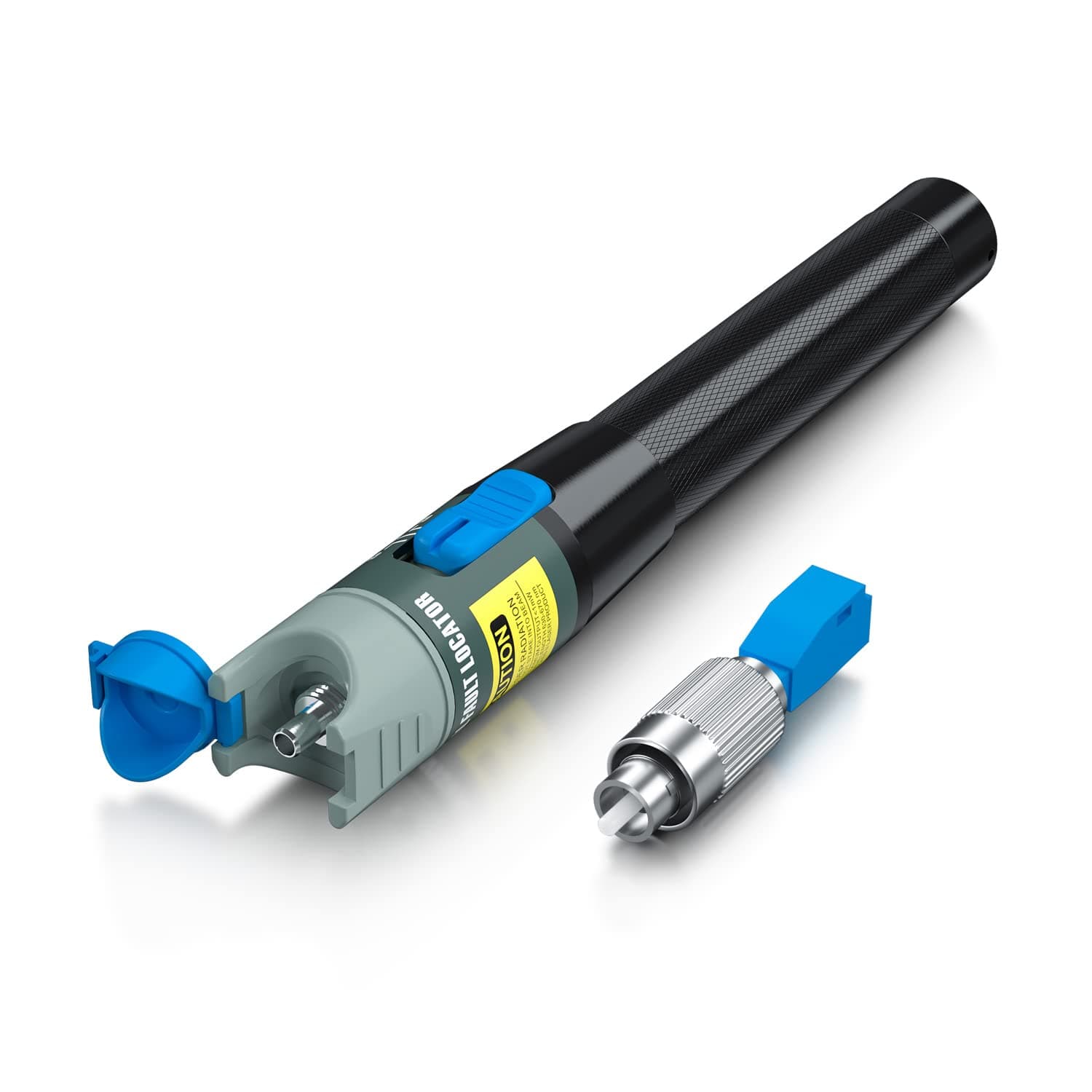 ipolexVisual Fault Locator (VFL), Red Light Pen 30mW 30KM, Fiber Optic Cable Tester Tools for FC, SC, ST and LC adapter