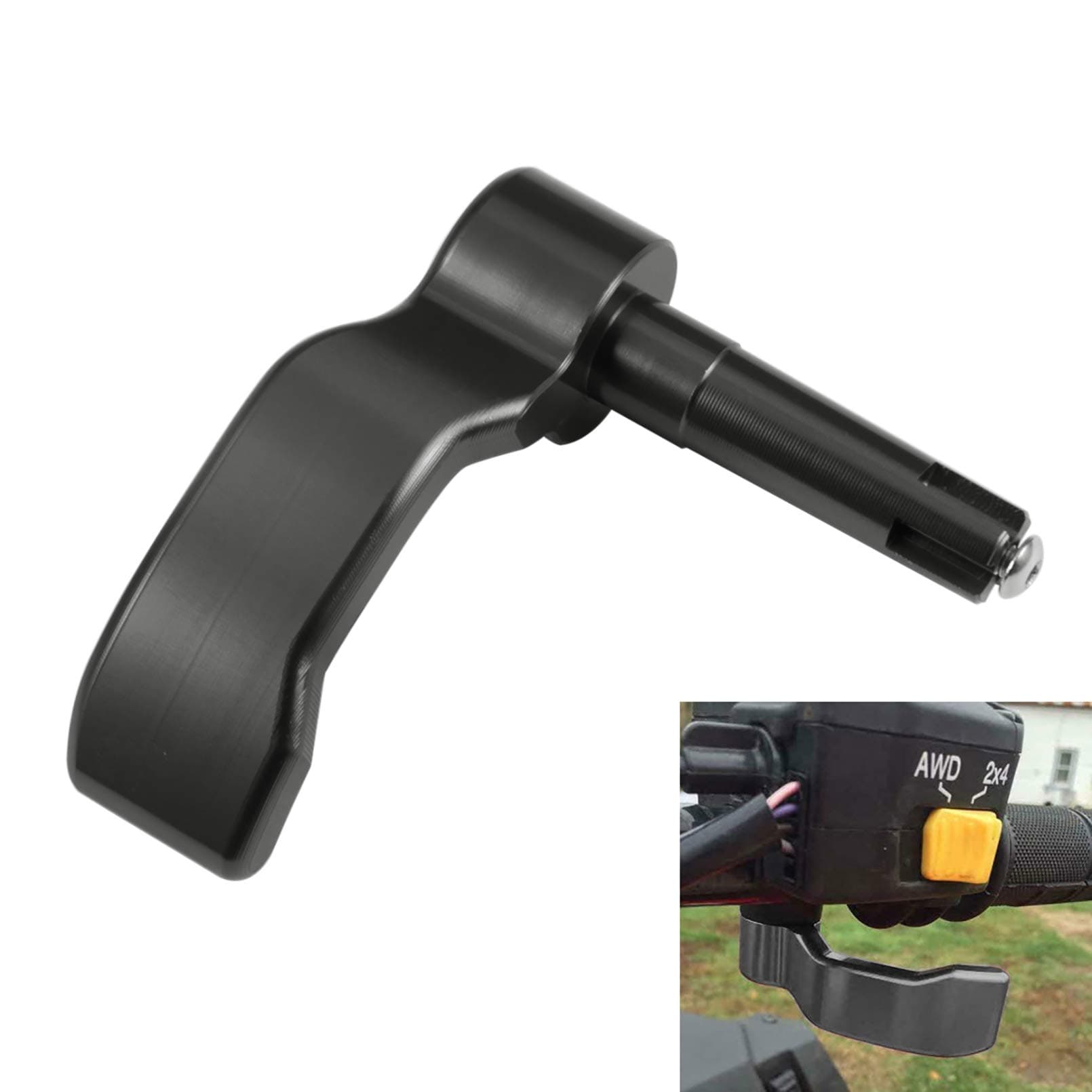Benlari Black Thumb Throttle Control Lever Compatible for ATV Polaris Scrambler 500 850 1000 Sportsman 450 550 850 570 1000 2009-2019