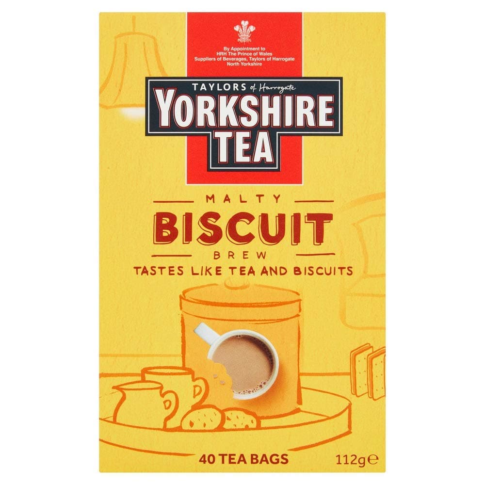 Yorkshire TeaBiscuit Brew 40 Tea Bags 100G (Pack of 3)