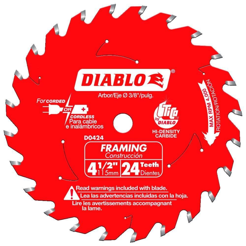 Diablo Tools 4 1/2 Inch X 24 Tooth Framing Trim Saw Blade