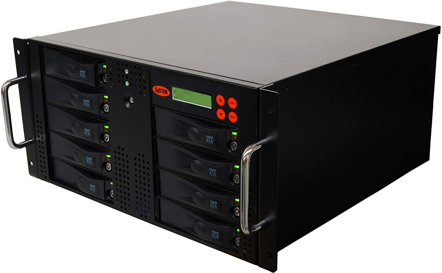 Systor 1 to 8 SATA Hard Disk Drive (HDD/SSD) Rackmount Duplicator/Sanitizer - High Speed(150mb/sec)