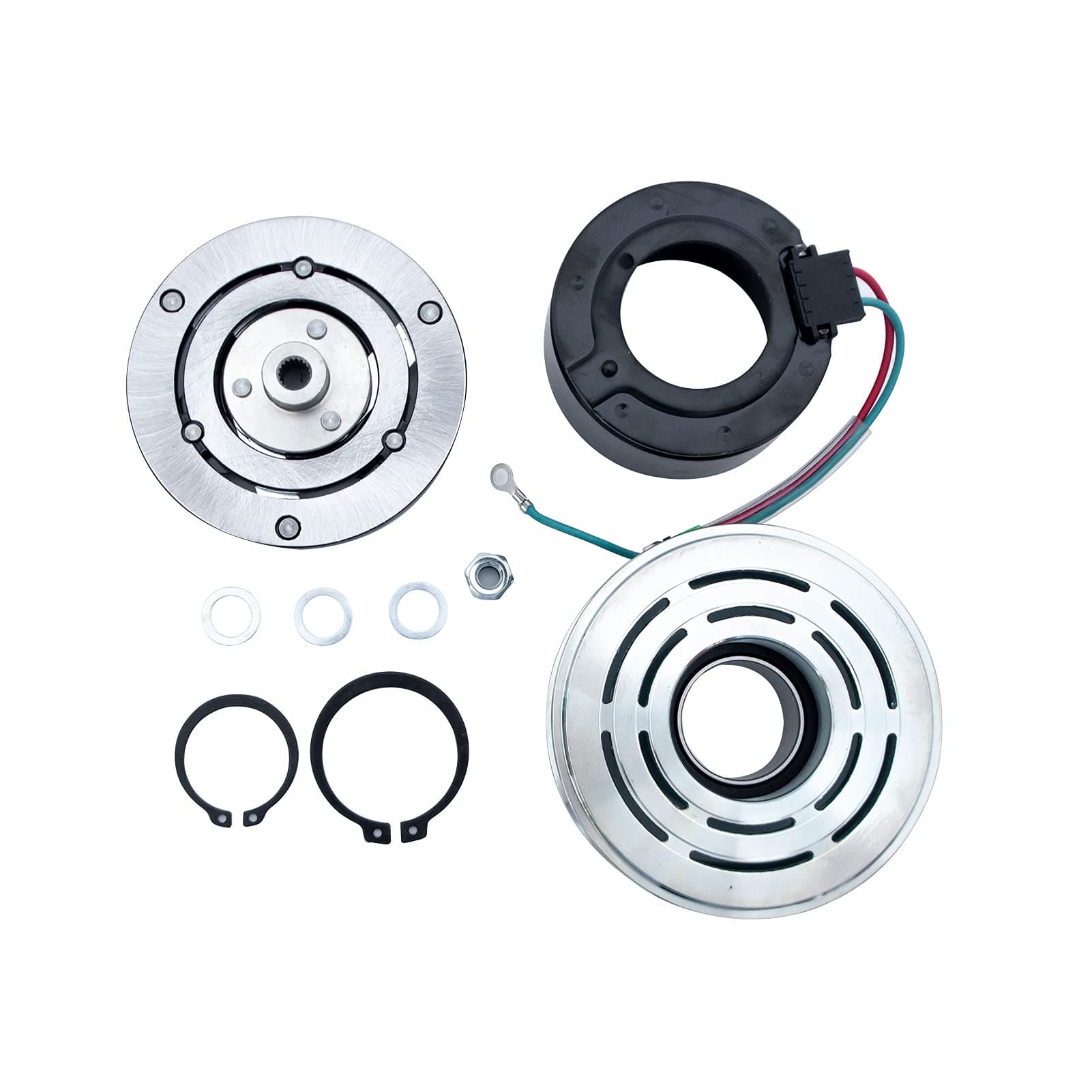 FKG AC Compressor Clutch Assembly Repair Kit CO 4914AC 38810PLMA12 Fit for 2002-2005 Honda Civic 1.7L