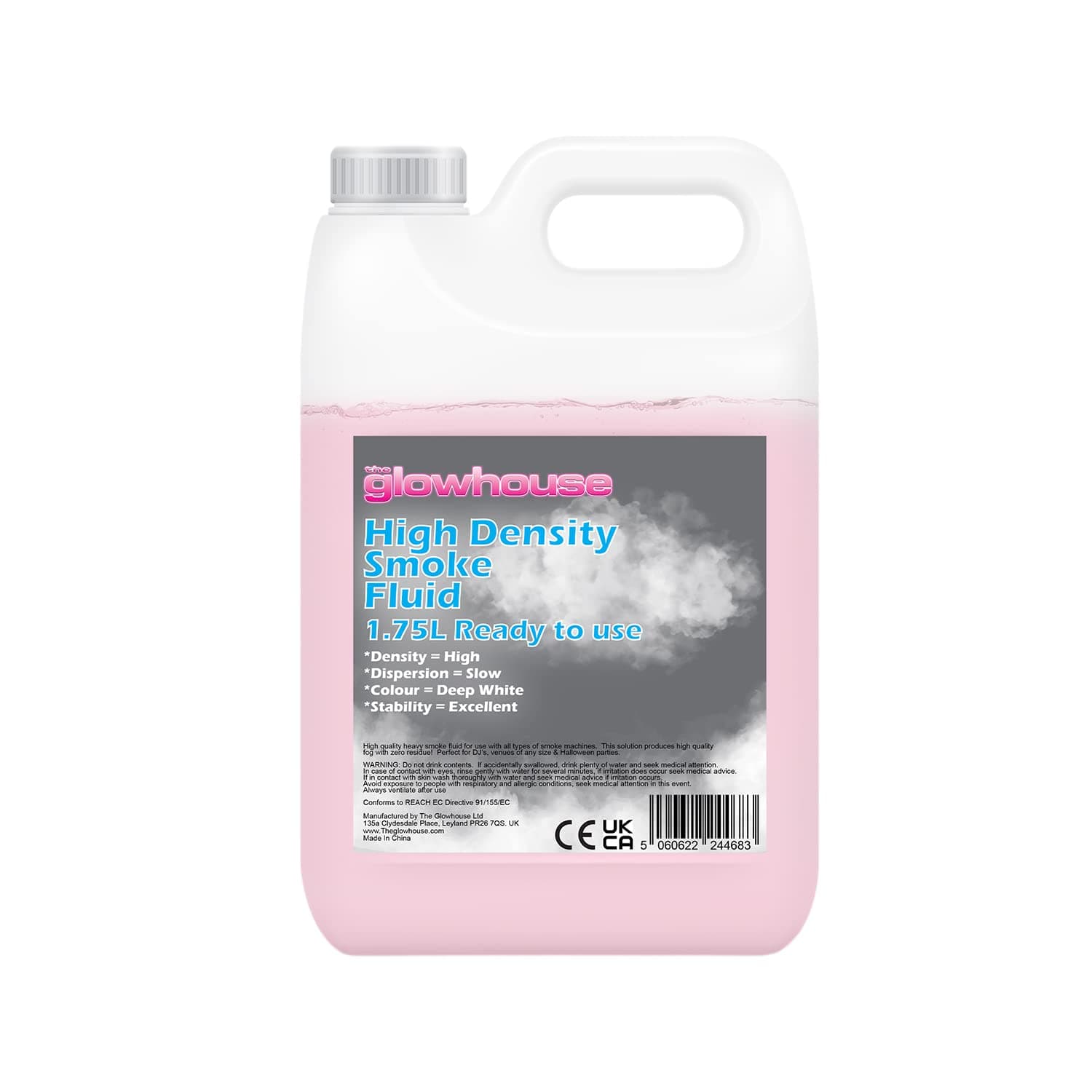 The Glowhouse Long Lasting High Density Smoke Fog Fluid DJ & Party Effect Mist Haze Liquid for Machines 1.75L