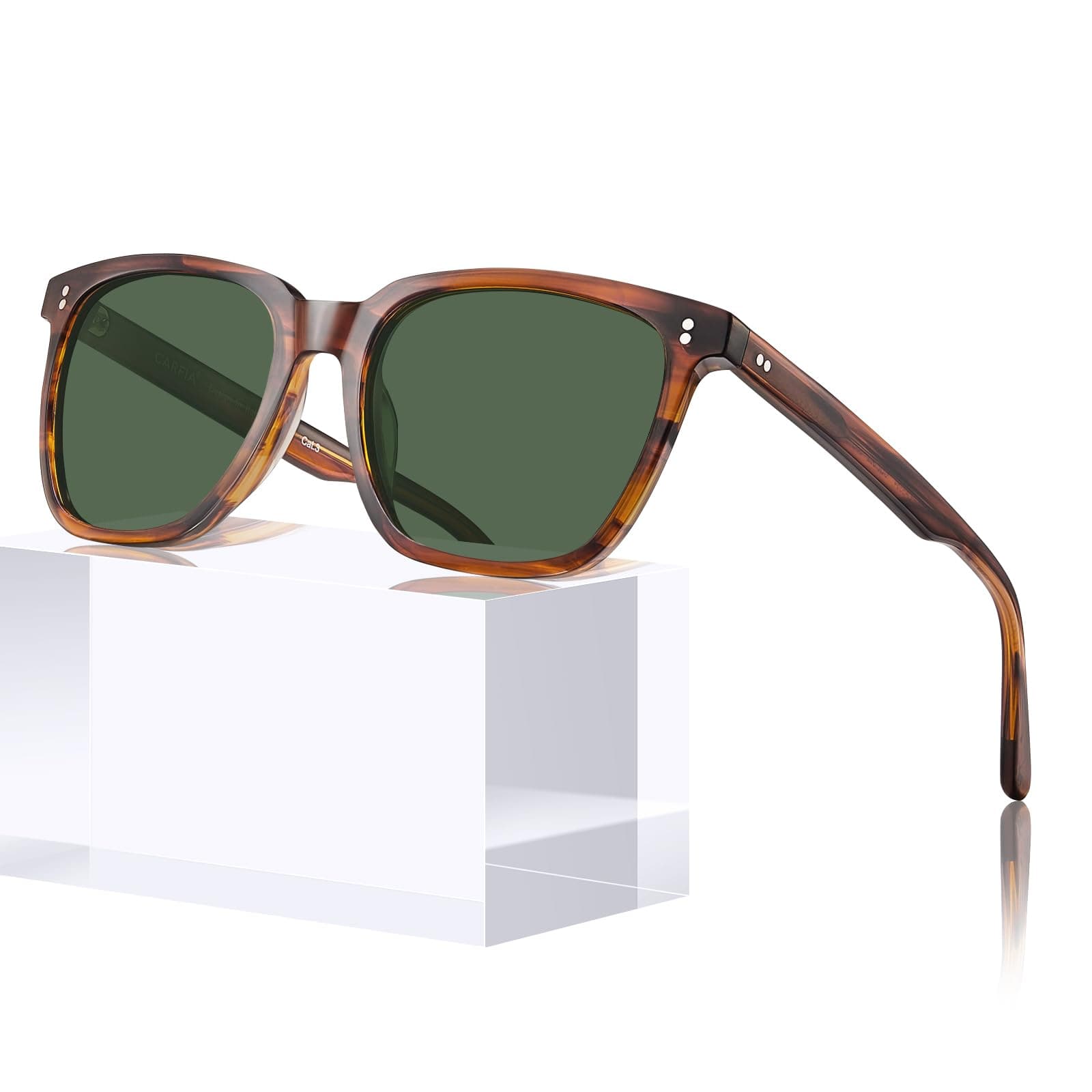 Retro Acetate Polarized Sunglasses for Men UV400 Protection Driving Outdoor Anti-Glare Sun Glasses CA5354WS