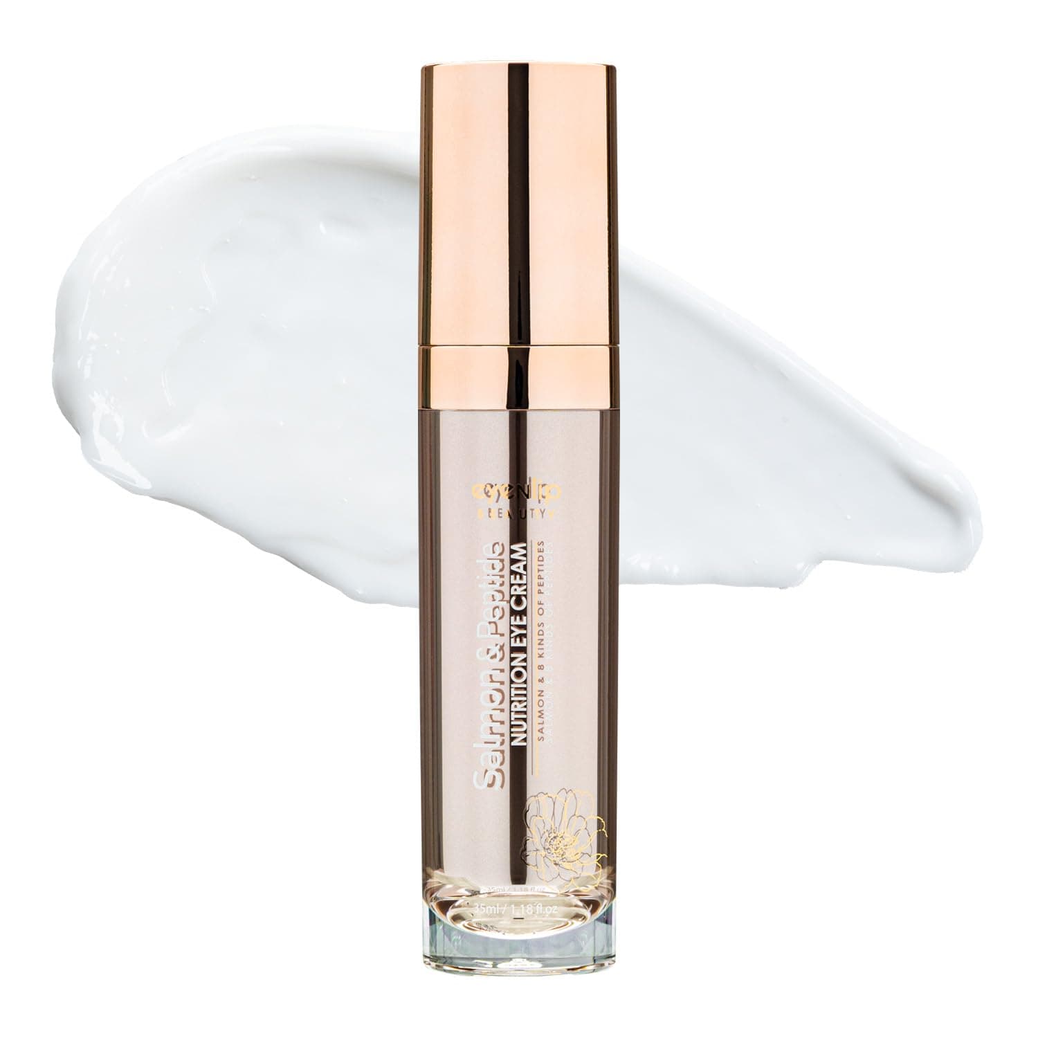 eyeNlip Salmon Peptide Eye Cream 1.18 fl oz - Daily Lightweight Cream with Niacinamide and Nutrition-Rich Complex for a Refreshed Under-Eye Look, Korean Skincare Routine