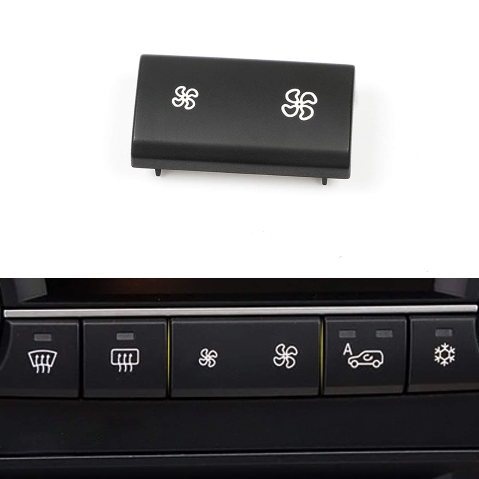 Moonlinks Fan Speed Button Replacement AC Heater Control Fan Switch Button Cap For BMW X5 E70 2006-2013 /BMW X5 E70 LCI 2009-2013, X6 E71 2007-2014(1 Piece)