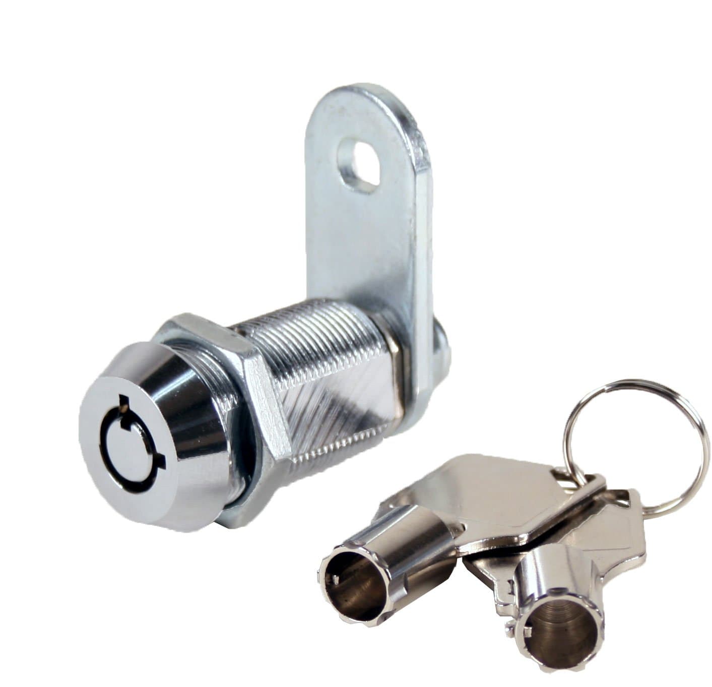 FJM Security Products MEI-2400AL-KD FJM Security 2400AL-KD Chrome Tubular Cam Lock, Keyed Different, 1.125