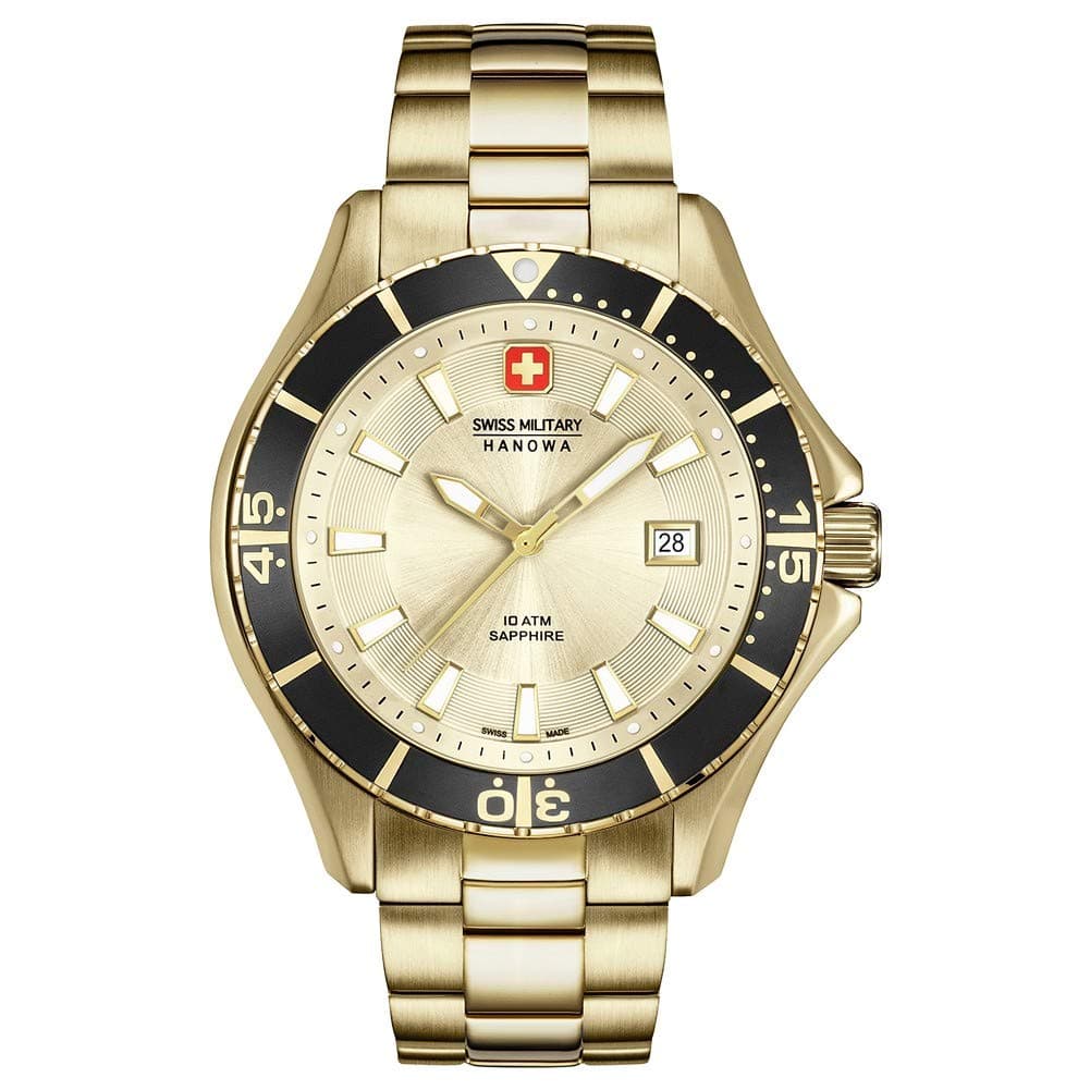 swiss military hanowa Unisex-Adult Analog Quartz Watch with Stainless Steel Strap 06-5296.02.002