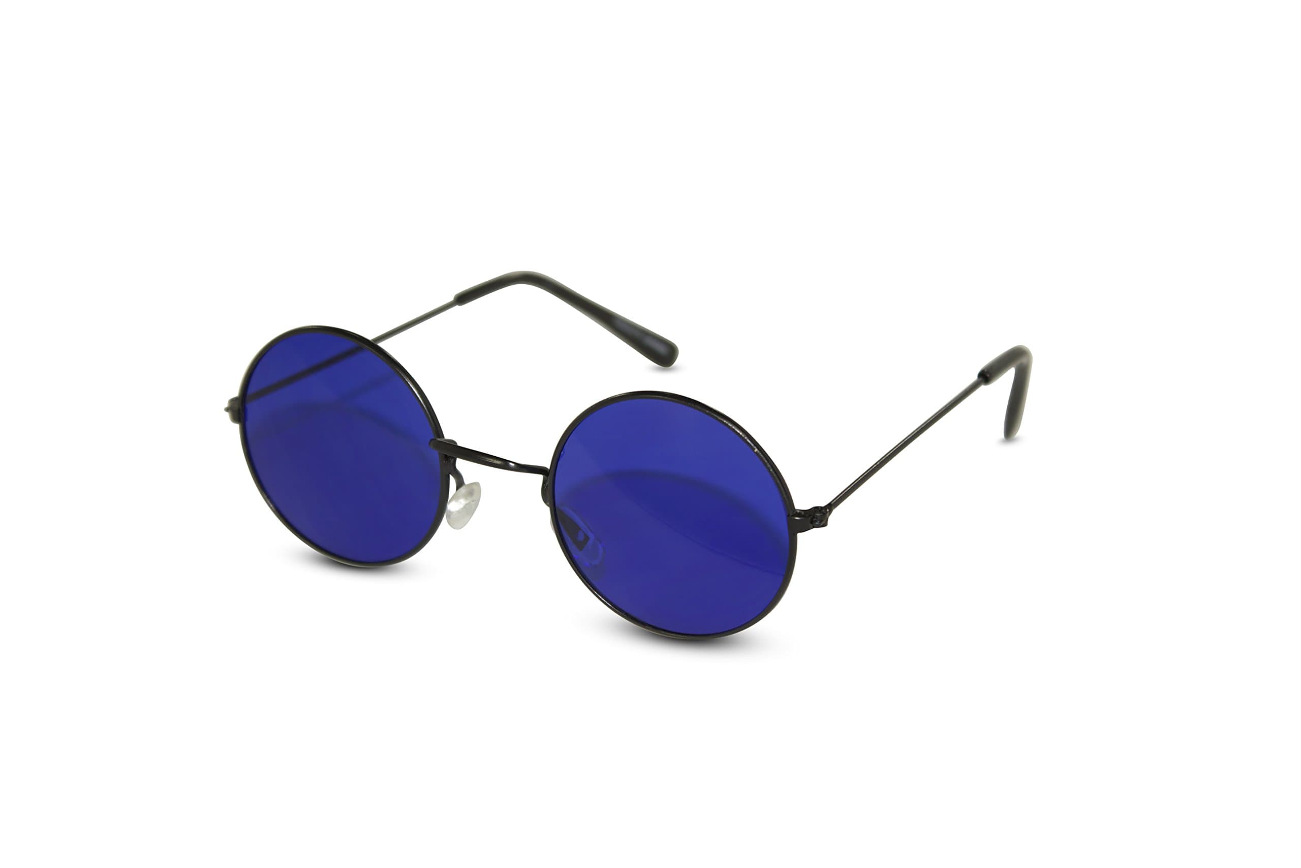 Circular Party Sunglasses Round Hippie Retro Shades with Colored Lenses